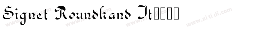 Signet Roundhand It字体转换